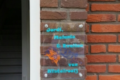 Naambordjes voor bij de voordeur